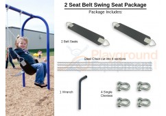 2 Seat Elite Belt Package with Seats, Chain, Clevis Connectors, Tool